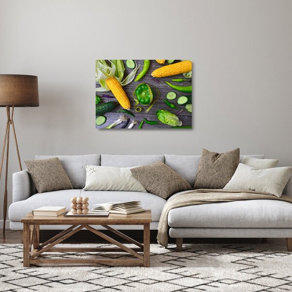Obraz na szkle - z warzywami (70x50 cm)