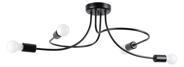 Czarna Nowoczesna Lampa Sufitowa Bez Kloszy B9-G99