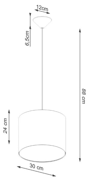 Czarna elegancka abażurowa lampa nad stół - 11X A653 B1-Z72