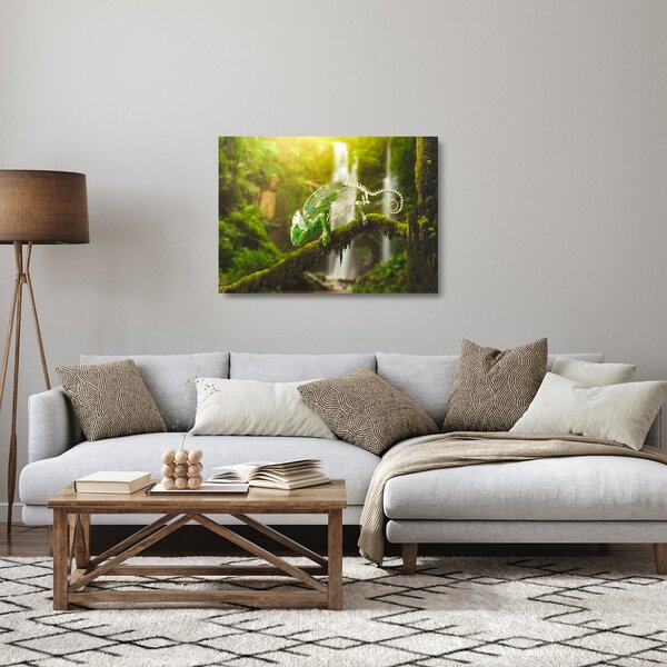 Obraz na szkle - jaszczurka (70x50 cm)