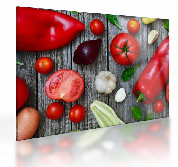 Obraz na szkle - warzywa (70x50 cm)
