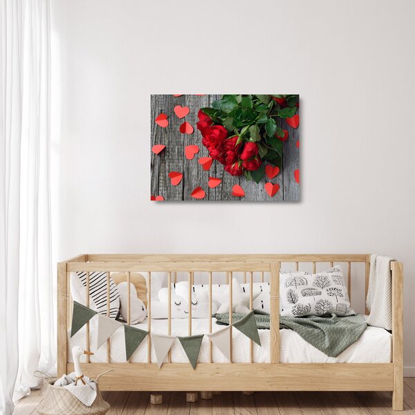 Obraz na szkle - bukiet róż (70x50 cm)