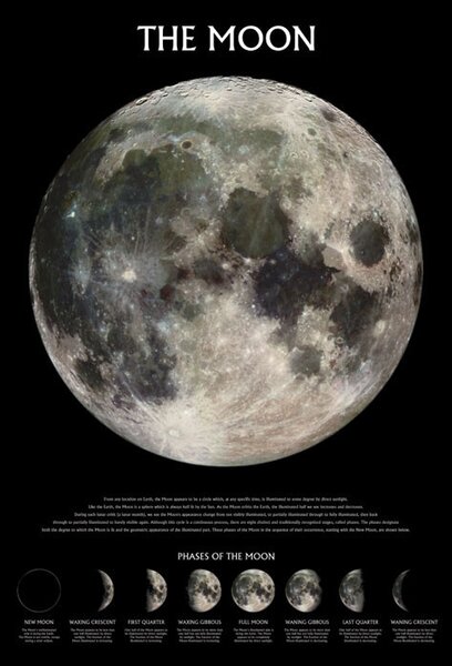 Plakat, Obraz księżyc, (61 x 91.5 cm)