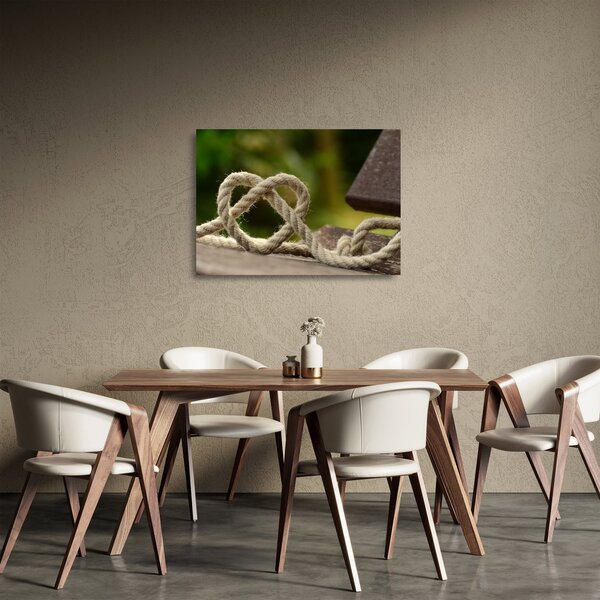 Obraz na szkle - serce z liny (70x50 cm)