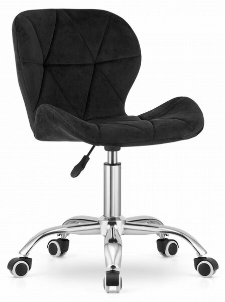 Zestaw do biura – składany stół ZARIMO 80×40 cm dąb sonoma + krzesło biurowe AVOLA VELVET czarne