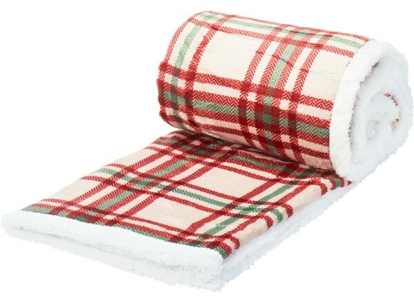 Koc z barankiem Checkered 160 x 130 cm