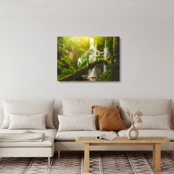 Obraz na szkle - jaszczurka (70x50 cm)