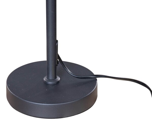 Lampa stołowa czarna z aksamitnym abażurem w designie krokodyla 35cm - Parte