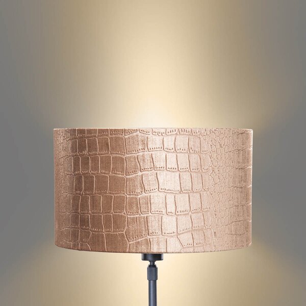 Lampa stołowa czarna z aksamitnym abażurem w designie krokodyla 35cm - Parte