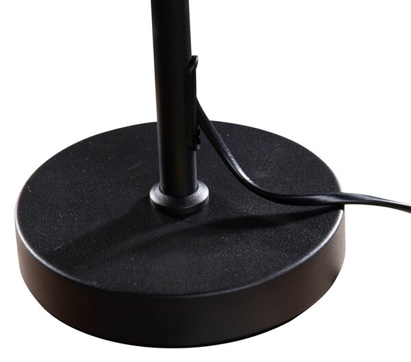 Lampa stołowa czarna z zielonym aksamitnym abażurem 35 cm - Parte
