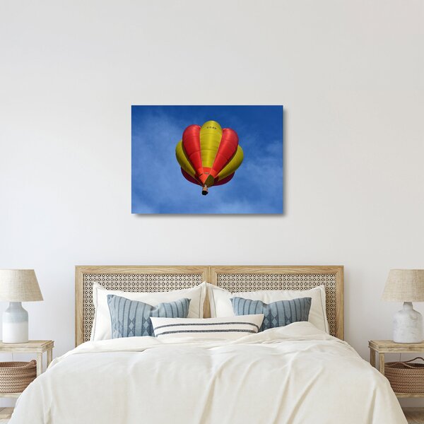 Obraz na szkle - latający balon (70x50 cm)