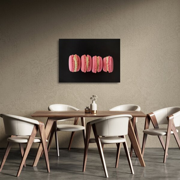 Obraz na szkle - makaroniki (70x50 cm)