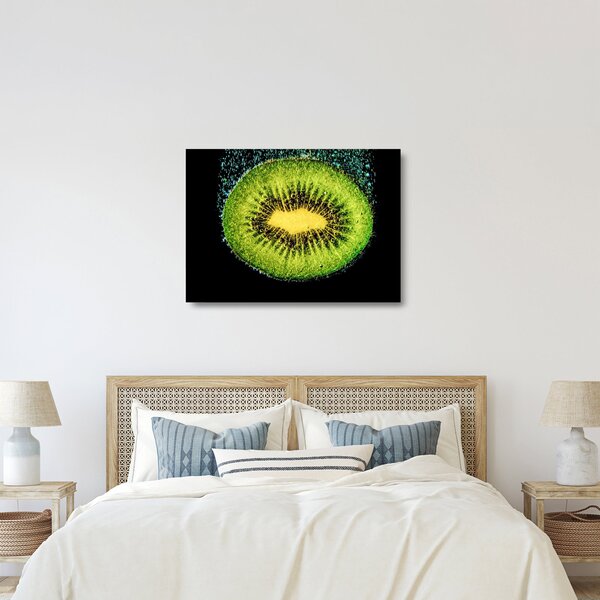 Obraz na szkle - szczegół kiwi w wodzie (70x50 cm)