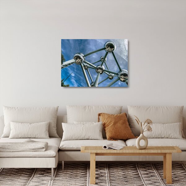 Obraz na szkle - Atomium w Brukseli (70x50 cm)