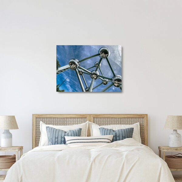 Obraz na szkle - Atomium w Brukseli (70x50 cm)