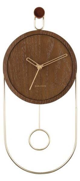 Karlsson 5892DW designerski zegar ścienny z wahadłem, 46 cm