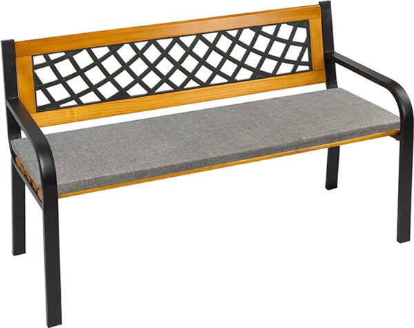 Poduszka na ławkę gładka - 40x140 cm - szara