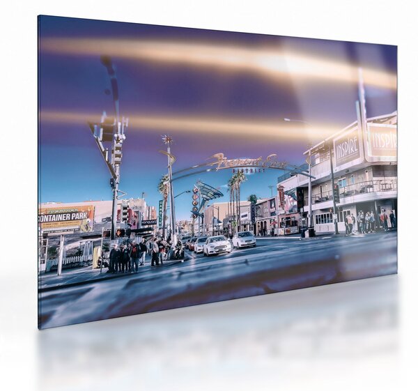 Obraz na szkle - ulica w Las Vegas (70x50 cm)