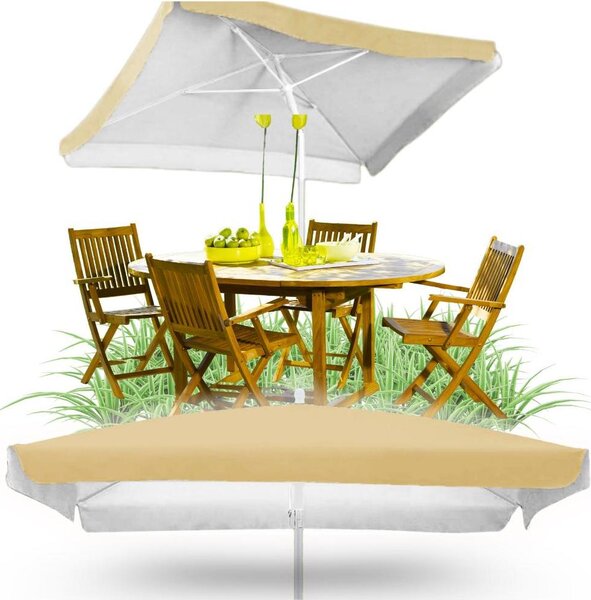 Duy parasol ogrodowy plaowy kwadrat amany 160 x 160 cm beowy czasza xxl