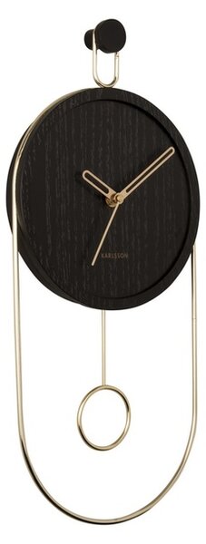 Karlsson 5892BK designerski zegar ścienny z wahadłem, 46 cm