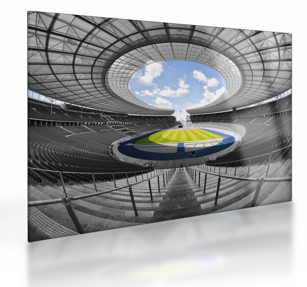 Obraz na szkle - stadion piłkarski (70x50 cm)