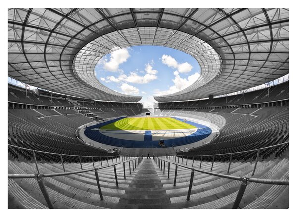 Obraz na szkle - stadion piłkarski (70x50 cm)