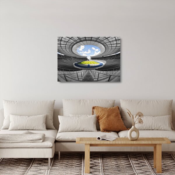 Obraz na szkle - stadion piłkarski (70x50 cm)