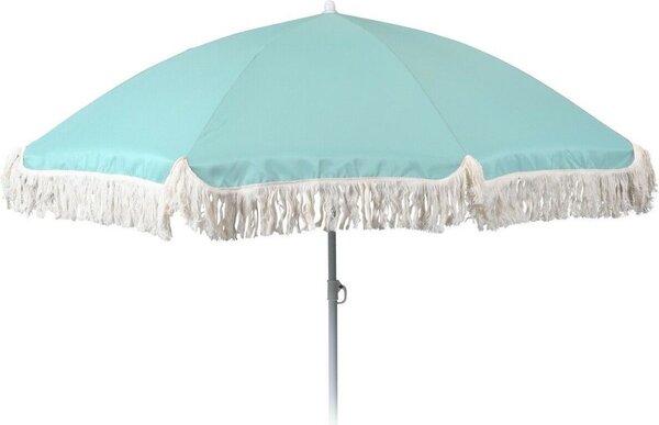 Parasol Ochrona UV 30+ Parasol plaowy z frdzlami Parasol balkonowy Ø 155 cm Turkusowy
