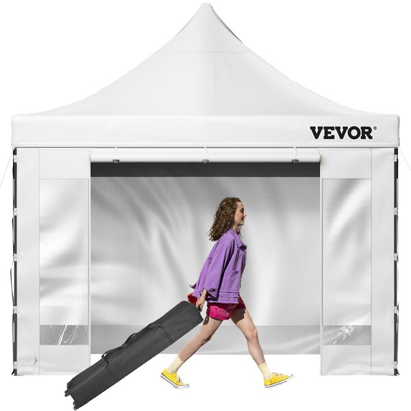 VEVOR altana skadana 3x3m skadana altana 240g poliester powlekany PVC wyskakujca altana 1,95-2,13m regulowany namiot imprezowy namiot plaowy biay na wesela lub inne dziaania komercyjne
