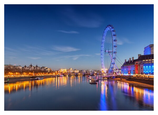 Obraz na szkle - London Eye (70x50 cm)