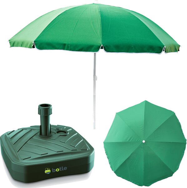 Parasol ogrodowy Parasol ogrodowy 240 cm z kwadratow podstaw w zestawie Ogród Plaa Balkon