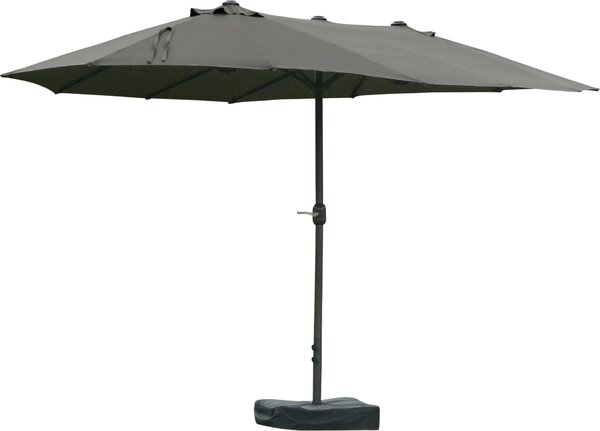 Outsunny parasol parasol ogrodowy parasol podwójny parasol parasol patio ze stojakiem na parasole ciemnoszary owalny 460 x 270 x 240 cm
