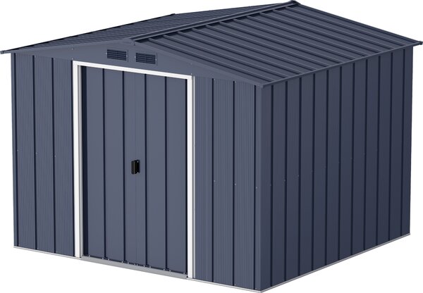 Duramax metalowa szopa ogrodowa 262x234 szopa na narzdzia Ogrodowa szopa na narzdzia z przesuwanymi drzwiami, wys. 191 x szer. 262 x g. 234 cm, metalowa