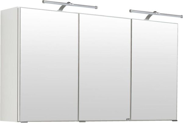 Szafka lustrzana Bobbi 120cm model 2 3 drzwi i owietlenie led - biay