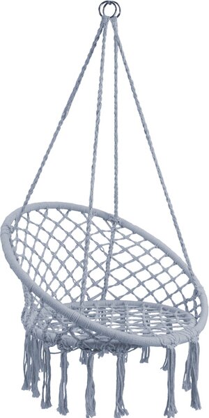 Bocianie gniazdo hutawka fotel wiszcy BOHO 82 cm 120 kg jasnoszare