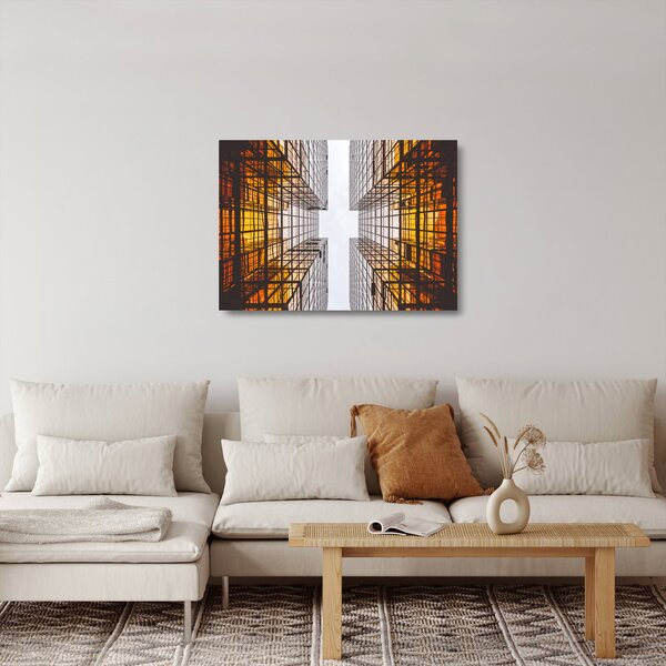 Obraz na szkle - drapacze chmur (70x50 cm)