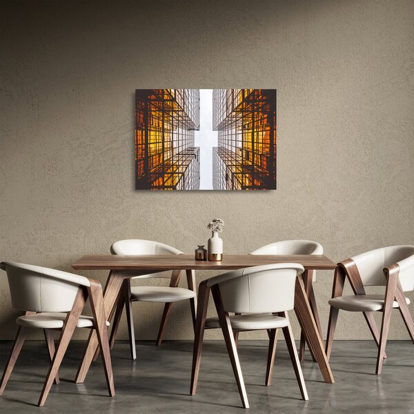 Obraz na szkle - drapacze chmur (70x50 cm)