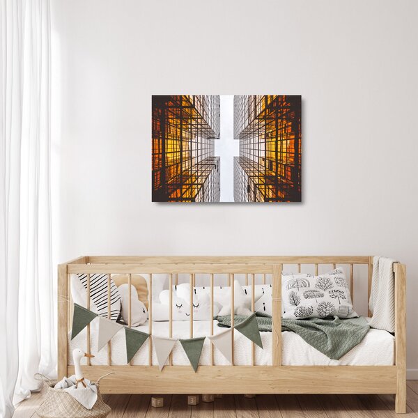 Obraz na szkle - drapacze chmur (70x50 cm)