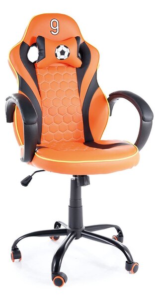 Fotel dla dziecka HOLLAND pomarańczowy/czarny SIGNAL