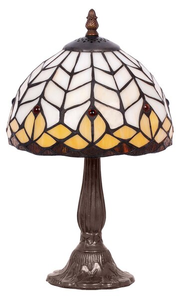Elegancka, witrażowa lampka stołowa do salonu K-G121551 z serii SARGAN