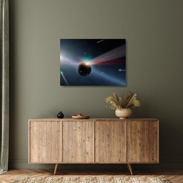 Obraz na szkle - planeta (70x50 cm)