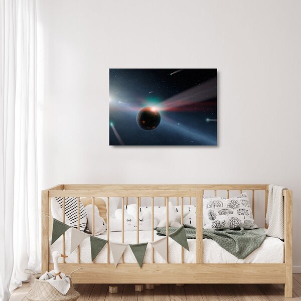 Obraz na szkle - planeta (70x50 cm)