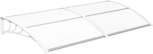 MVPOWER Rolety i zadaszenia okienne - Poliwglan - Aluminium - 190x98,5 cm - Przezroczysty - Odporny na warunki atmosferyczne - Biay