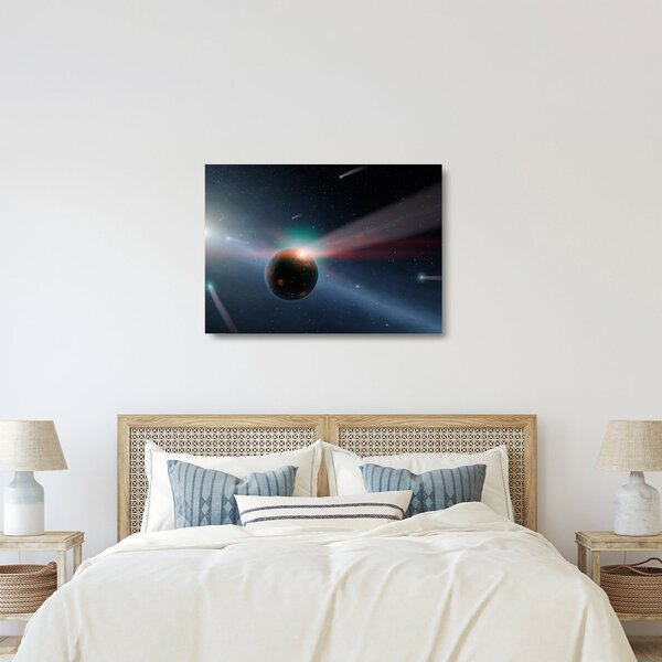 Obraz na szkle - planeta (70x50 cm)