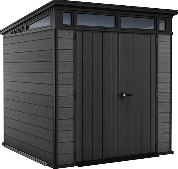 Domek ogrodowy Keter Cortina 7x7 grafitowy, z podog