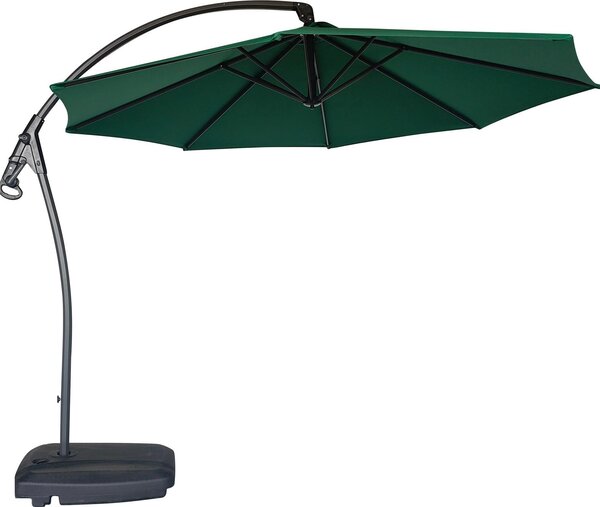 Parasol ogrodowy Houseland Vortexa 300 cm ciemnozielony