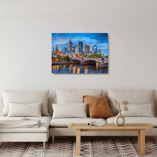 Obraz na szkle - miasto Melbourne (70x50 cm)
