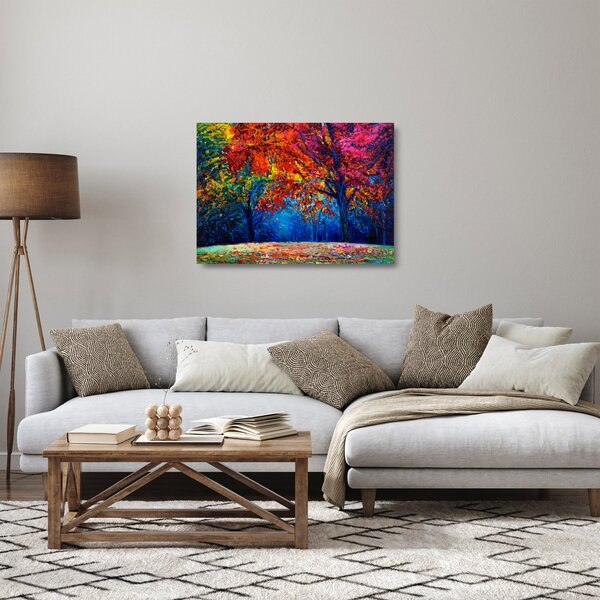 Obraz na szkle - namalowana natura (70x50 cm)