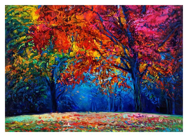 Obraz na szkle - namalowana natura (70x50 cm)