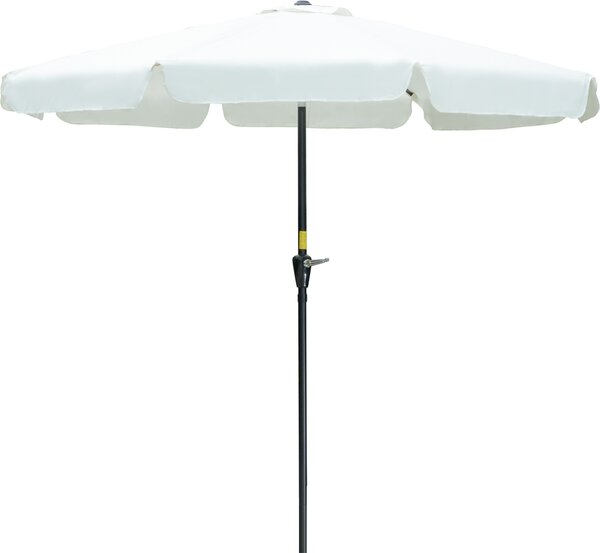Outsunny parasol Parasol tarasowy Parasol ogrodowy Ø2,66 m Ochrona UV 50+ Parasol ogrodowy 8 regulowanych żeber Beżowy